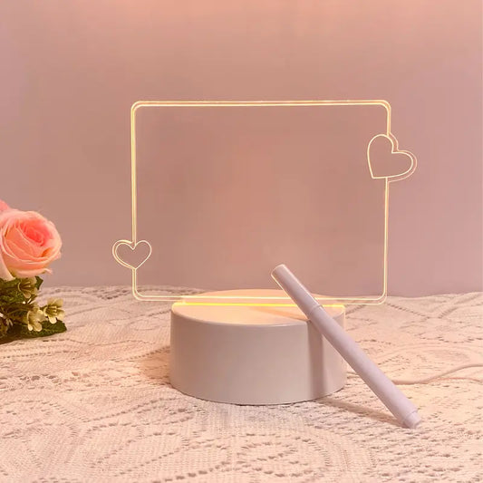 Φωτιζόμενη Καρδιά Μηνυμάτων LED με Στυλό