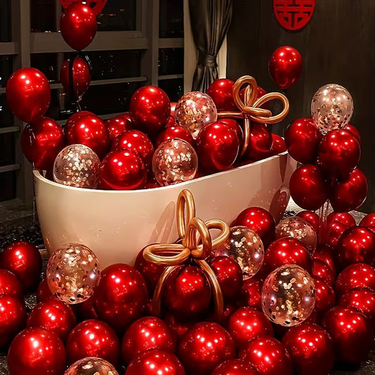 Σετ 52 μπαλονιών "Κόκκινο και Χρυσό"