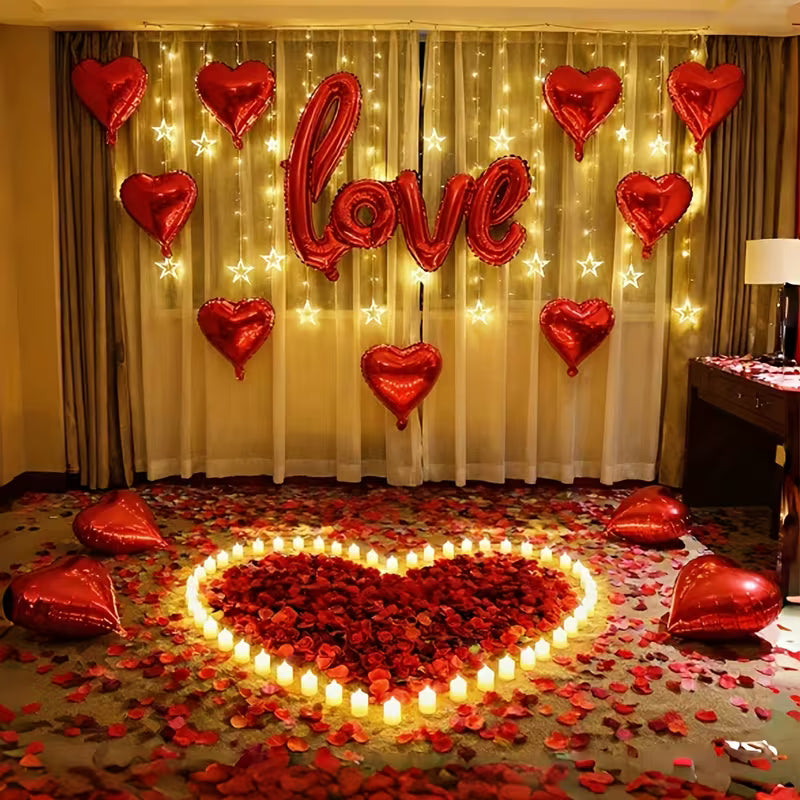 Σετ μπαλονιών "καρδιές και LOVE"
