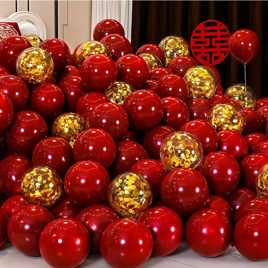 Σετ 52 μπαλονιών "Κόκκινο και Χρυσό"