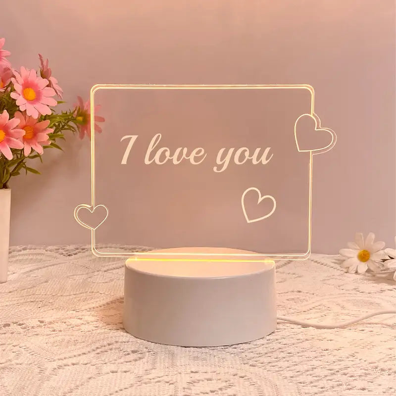 Φωτιζόμενη Καρδιά Μηνυμάτων LED με Στυλό