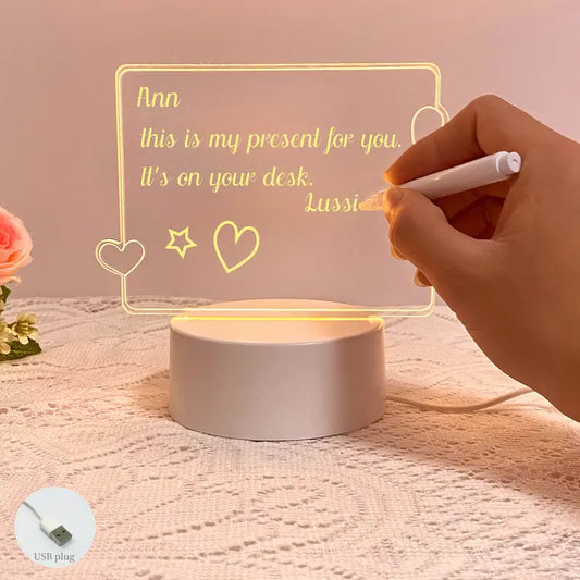 Φωτιζόμενη Καρδιά Μηνυμάτων LED με Στυλό