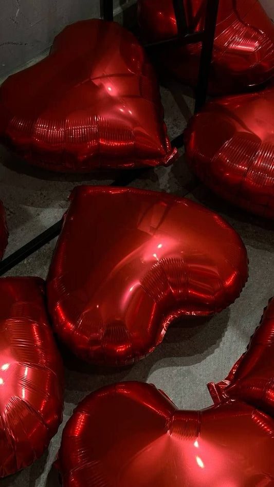 Μεγάλες Κόκκινες foil Καρδιές