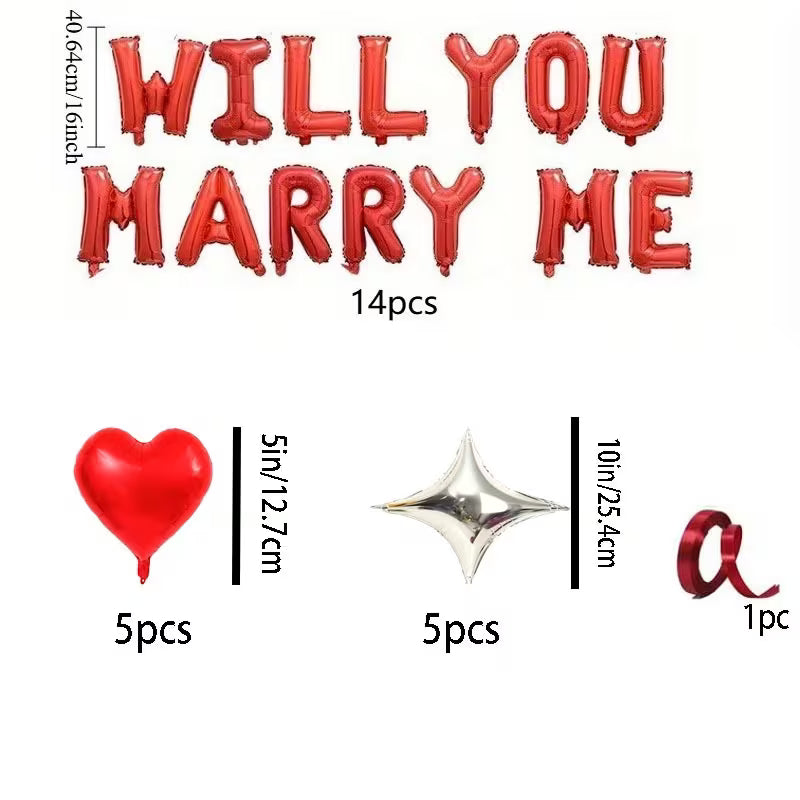 μπαλονια "Will You Marry Me"